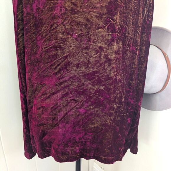 CP Shades L Red Burnout Velvet Top Whimsigoth Fairy Grunge Rebel Punk 90s 70s - Picture 8 of 10